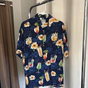 Big Dogs Navy Floral and Cocktail Print Men's Shirt